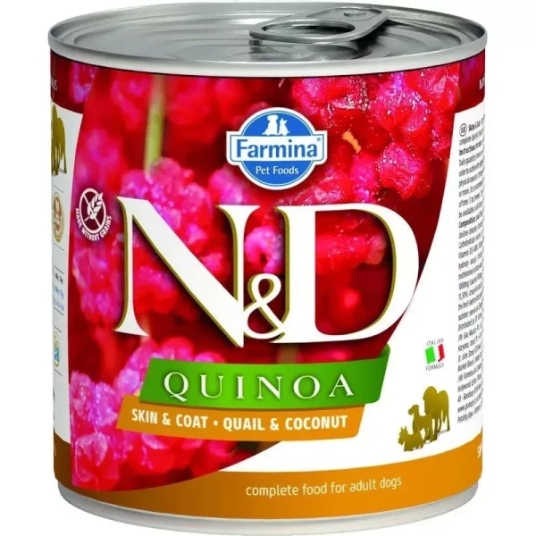 N&D Quinoa Dog konzerv fürj & kókusz 6x285g - 6x285g