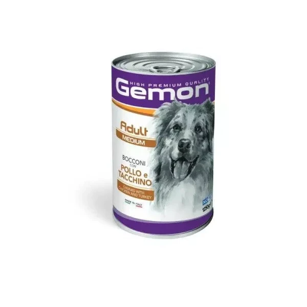 Gemon Dog 1250g konzerv Adult Medium Csirke & Pulyka - 12x1250
