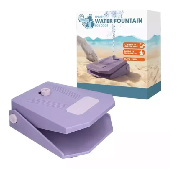 CoolPets Splash Water Fountain pedállal működtethető kutyaitató - lila