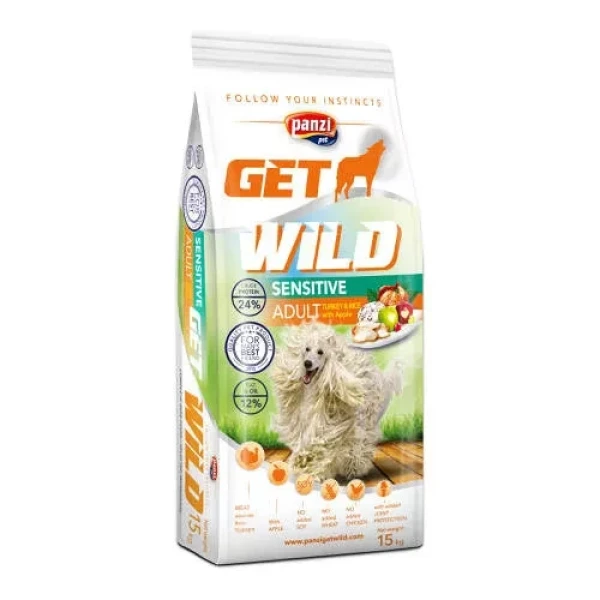  GetWild 15kg Adult Sensitive Turkey (chicken&wheat free)