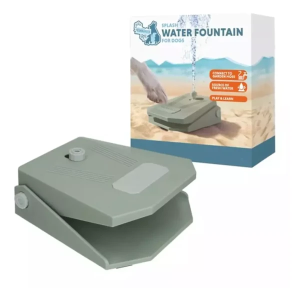 CoolPets Splash Water Fountain pedállal működtethető kutyaitató - zöld