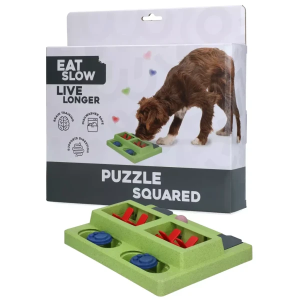 Eat Slow Live Longer Puzzle interaktív kutya logikai játék és etetőtál 