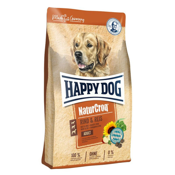 Happy Dog NaturCroq - Rind & Reis - 15 kg