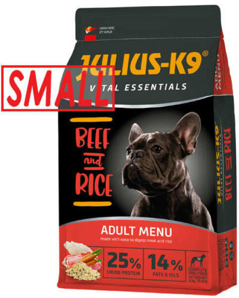 Julius K9 Vital Essentials Adult Small Beef & Rice 12kg - 12 kg
