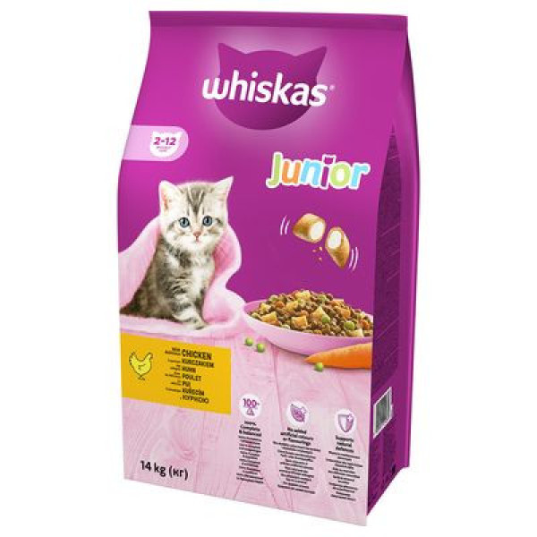 Whiskas száraz junior csirke  14Kg