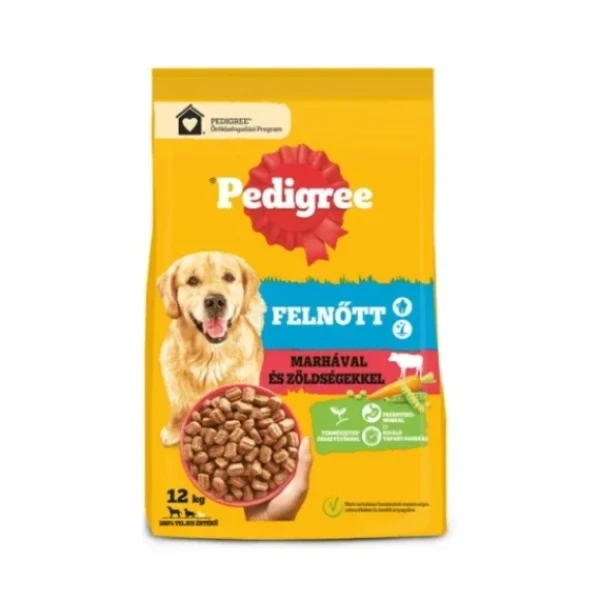 Pedigree Adult S marha-zöldség 12Kg - 12 kg